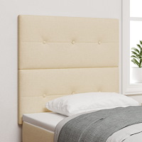 vidaXL Sänggavel Med Knappar Grädde 80 cm Tyg