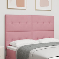 vidaXL Sänggavel Knappslagen Rosa 160 cm Sammet