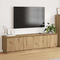 vidaXL TV Skåp med LED Artisan Ek 180x38x49 cm Konstruerat Trä