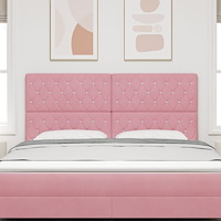 vidaXL Sänggavel Kristallknapp Tuftad Rosa 180 cm Sammet