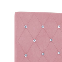 vidaXL Sänggavel Kristallknapp Tuftad Rosa 180 cm Sammet