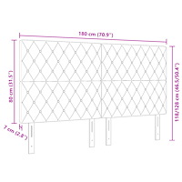 vidaXL Sänggavel Kristallknapp Tuftad Rosa 180 cm Sammet