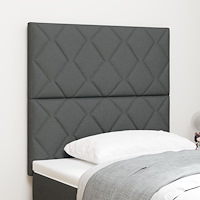 vidaXL Sänggavel Diamantblock Design Mörkgrå 100 cm Tyger, vidaXL Sänggavel Diamantblock Design Mörkgrå 200 cm Tyger