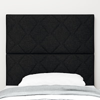 vidaXL Sänggavel Diamantblock Design Svart 100 cm Tyg, vidaXL Sänggavel Diamantblock Design Svart 200 cm Tyg