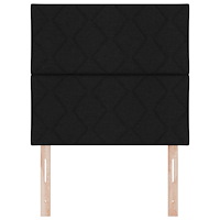 vidaXL Sänggavel Diamantblock Design Svart 100 cm Tyg, vidaXL Sänggavel Diamantblock Design Svart 200 cm Tyg