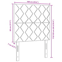 vidaXL Sänggavel Diamantblock Design Svart 100 cm Tyg, vidaXL Sänggavel Diamantblock Design Svart 200 cm Tyg