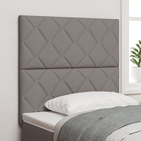vidaXL Sänggavel med diamantblocksmönster Taupe 100 cm Tyg, vidaXL Sänggavel med diamantblocksmönster Taupe 200 cm Tyg