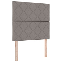 vidaXL Sänggavel med diamantblocksmönster Taupe 100 cm Tyg