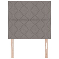 vidaXL Sänggavel med diamantblocksmönster Taupe 100 cm Tyg