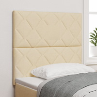 vidaXL Sänggavel Diamantblock Design Grädde 100 cm Tyg, vidaXL Sänggavel Diamantblock Design Grädde 200 cm Tyg