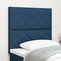 vidaXL Sänggavel med diamantblockdesign Blå 100 cm Tyg, vidaXL Sänggavel med diamantblockdesign Blå 200 cm Tyg