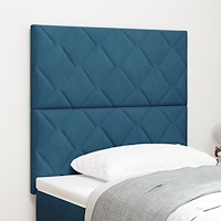 vidaXL Sänggavel Diamantblock Design Mörkblå 100 cm Sammet, vidaXL Sänggavel Diamantblock Design Mörkblå 200 cm Sammet