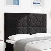 vidaXL Svart Diamantblock Design Sänggavel 140 cm Sammet