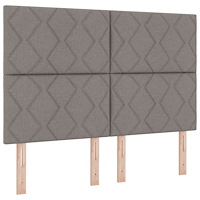 vidaXL Sänggavel Diamantblock Design Taupe 160 cm Tyg