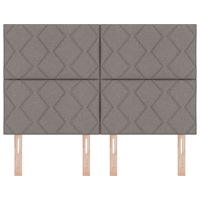 vidaXL Sänggavel Diamantblock Design Taupe 160 cm Tyg