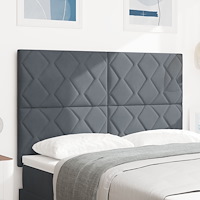 vidaXL Sänggavel Diamantblock Mönster Mörkgrå 160 cm Sammet