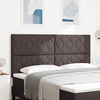 vidaXL Sänggavel Diamantblock Design Mörkbrun 180 cm Tyg