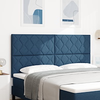 vidaXL Sänggavel Mönster med Diamantblock Blå 180 cm Tyg