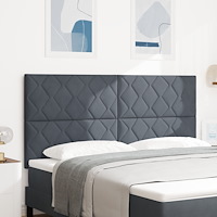 vidaXL Sänggavel Diamantblockdesign Mörk Grå 180 cm Sammet
