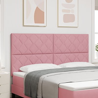 vidaXL Sänggavel med Diamantblock Design i Rosa 180 cm Sammet