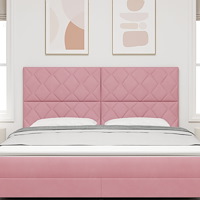 vidaXL Sänggavel med Diamantblock Design i Rosa 180 cm Sammet
