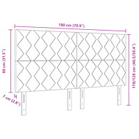 vidaXL Sänggavel med Diamantblock Design i Rosa 180 cm Sammet