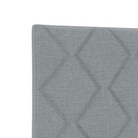 vidaXL Sänggavel Diamantblock Design Ljusgrå 200 cm Polyester