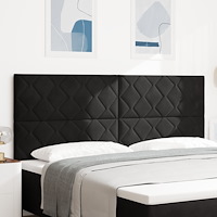 vidaXL Sänggavel Diamantblock Design Svart 200 cm Sammet