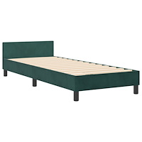 vidaXL Sängram Mörkgrön 80x200 cm Sammet