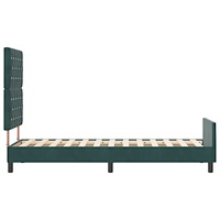vidaXL Sängram Mörkgrön 80x200 cm Sammet