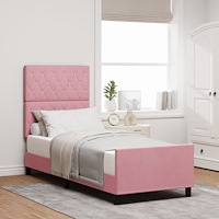 vidaXL Sängram Rosa 80x200 cm Sammet