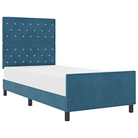 vidaXL Sängram Mörkblå 90x200 cm Sammet