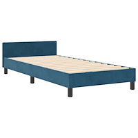 vidaXL Sängram Mörkblå 90x200 cm Sammet