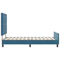 vidaXL Sängram Mörkblå 90x200 cm Sammet