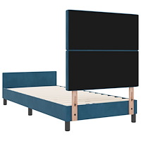vidaXL Sängram Mörkblå 90x200 cm Sammet