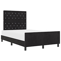 vidaXL Sängram Svart 120x200 cm Sammet