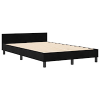 vidaXL Sängram Svart 120x200 cm Sammet