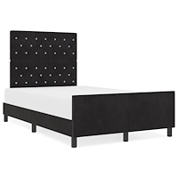 vidaXL Sängram Svart 120x200 cm Sammet