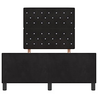 vidaXL Sängram Svart 120x200 cm Sammet