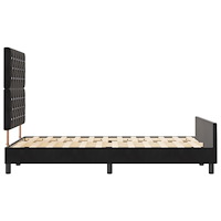 vidaXL Sängram Svart 120x200 cm Sammet
