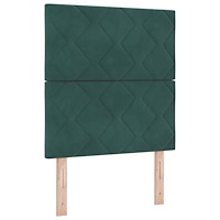 vidaXL Sängram Mörkgrön 80x200 cm Sammet