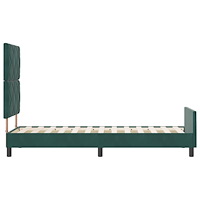 vidaXL Sängram Mörkgrön 80x200 cm Sammet