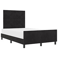 vidaXL Svart Sammet Sängram 120x200 cm