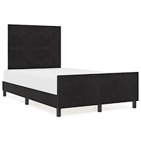 vidaXL Svart Sammet Sängram 120x200 cm