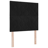 vidaXL Svart Sammet Sängram 120x200 cm