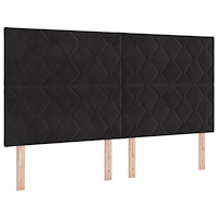 vidaXL Sängram Svart 180x200 cm Sammet