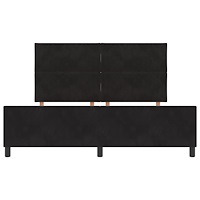 vidaXL Sängram Svart 180x200 cm Sammet