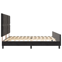 vidaXL Sängram Svart 180x200 cm Sammet