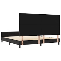 vidaXL Sängram Svart 180x200 cm Sammet