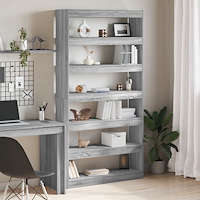 vidaXL Bokskåp/Divider Svart Ek 100x30x198 cm Tillverkat av trä